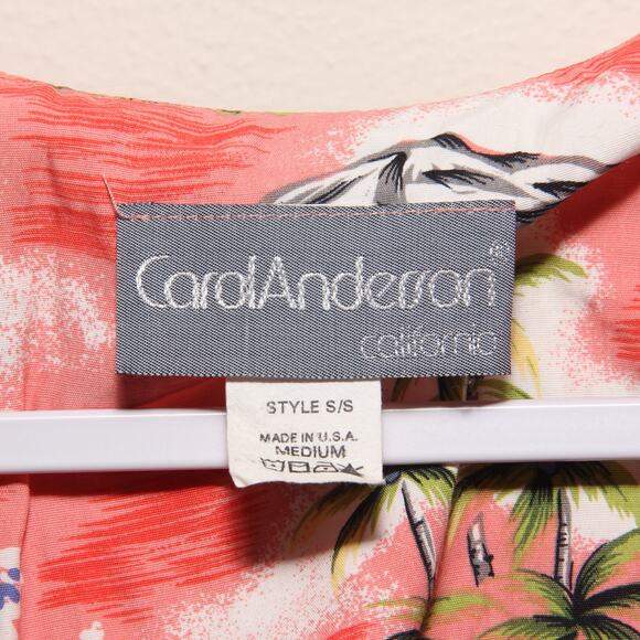 Vintage Carol Anderson Tie Front dress Size Medium Tropical Island print - Picture 7 of 8